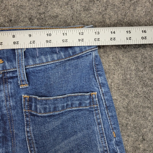 Madewell Jeans Womens 25 Blue Full Length Classic Straight Fair Trade Minimalist - Picture 6 of 12